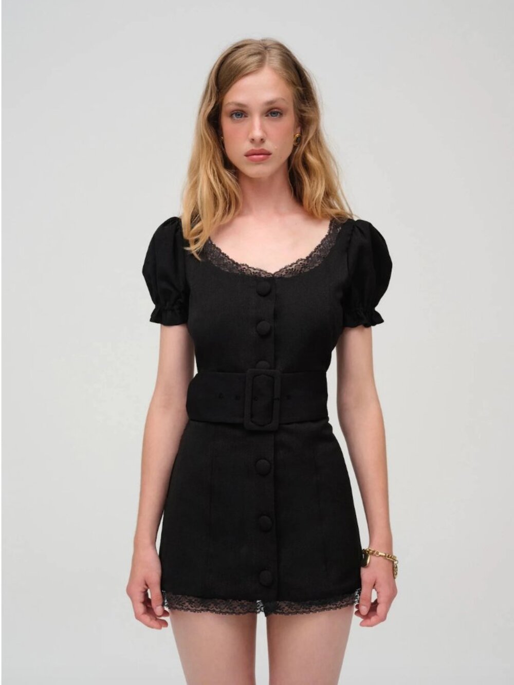 For Love & Lemons Shawna Mini Dress - Black